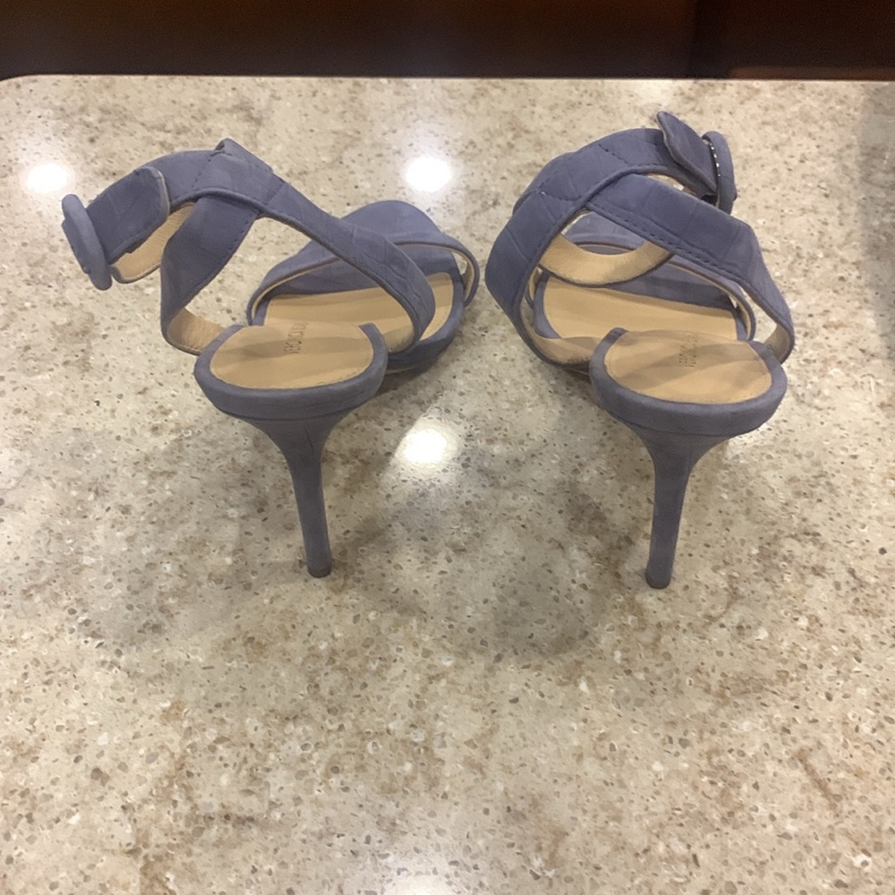 NWOT Veronica Beard Darcelle Sing Heels in Blue Suede Size 8 - Picture 8 of 10